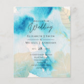 BUDGET Sea Glass Shades Watercolor Wedding (Vorderseite)