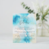 BUDGET Sea Glass Shades Watercolor Wedding (Stehend Vorderseite)