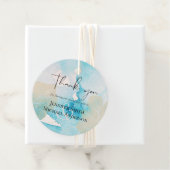 BUDGET Sea Glass Shades Watercolor Wedding Geschenkanhänger (Beispiel)