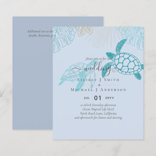 BUDGET Sea Turtles Hochzeit Moderne Kunst (Vorne/Hinten)