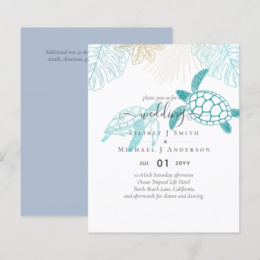 BUDGET Sea Turtles Hochzeit Moderne Kunst (Vorne/Hinten)