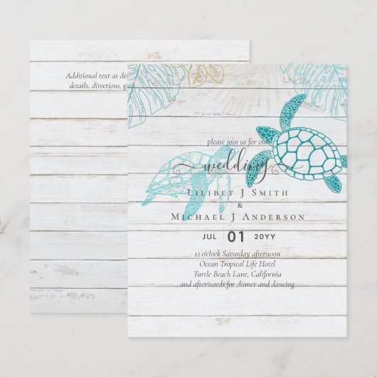 BUDGET Sea Turtles Hochzeit Moderne Kunst (Vorne/Hinten)