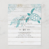 BUDGET Sea Turtles Hochzeit Moderne Kunst Flyer (Vorne)