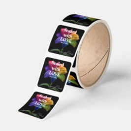 🌈 Budget Sealed with Love Quadratischer Aufkleber