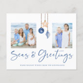 Budget Seas Greetings Muschel Ornament Holiday Fot (Vorderseite)