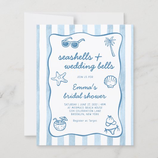 Budget Seashells and Wedding Bells Bridal Shower (Vorderseite)