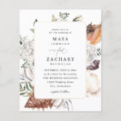 Budget Seashells & White Floral Wedding (Vorderseite)