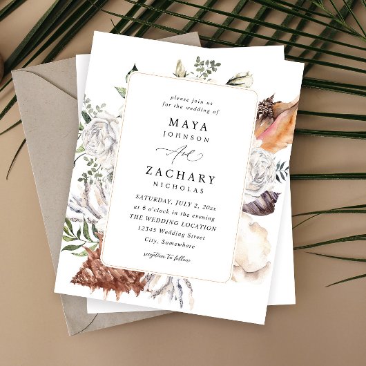 Budget Seashells & White Floral Wedding