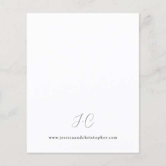 Budget Seashells & White Floral Wedding 2 (Rückseite)