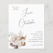 Budget Seashells & White Floral Wedding 2 Flyer (Vorne)