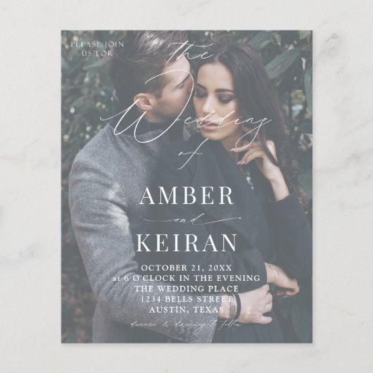 Budget Selten gibt es Schatten - Foto Hochzeit Flyer (Vorne)