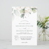 Budget - Serene Eukalyptus Greenery Blätter Weddin (Stehend Vorderseite)