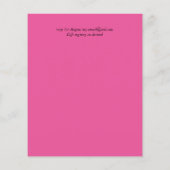 BUDGET Shabby Pink Magnolia Chic Wedite Einladung (Rückseite)