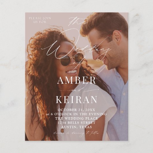 Budget Shades - Sun Kissed Foto Wedding Flyer (Vorne)