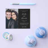 Budget Side Foto Mod El Calligraphy Wedding Black Flyer (Einzeln)