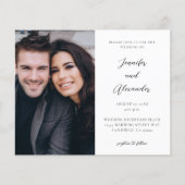 Budget Side Foto Mod Elegant Calligrafy Wedding (Vorderseite)