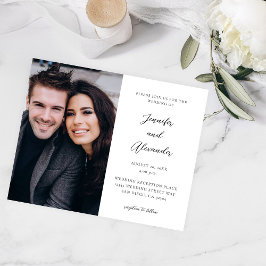 Budget Side Foto Mod Elegant Calligrafy Wedding Flyer
