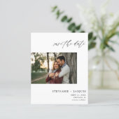 Budget Side H Foto Modernes Save the Date (Stehend Vorderseite)