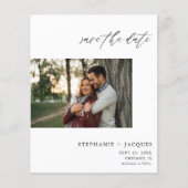 Budget Side H Foto Modernes Save the Date (Vorderseite)