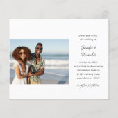 Budget Side Two Foto Calligraphy Wedding Flyer (Vorne)