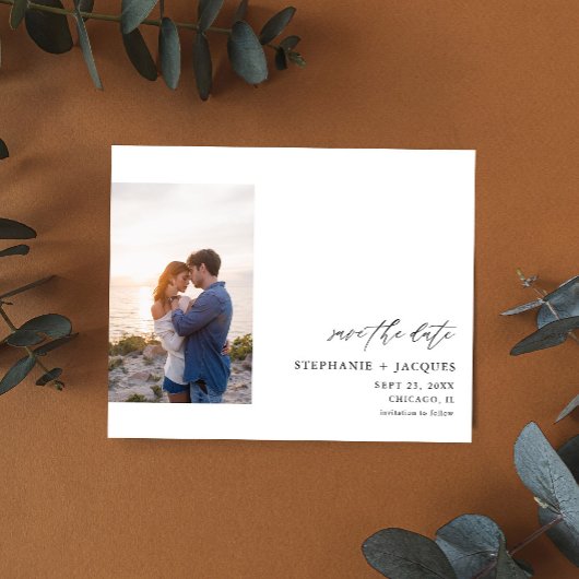 Budget Side V Foto Modernes Save the Date Flyer