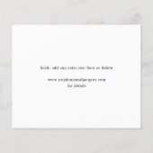 Budget Side V Foto Modernes Save the Date Flyer (Hinten)