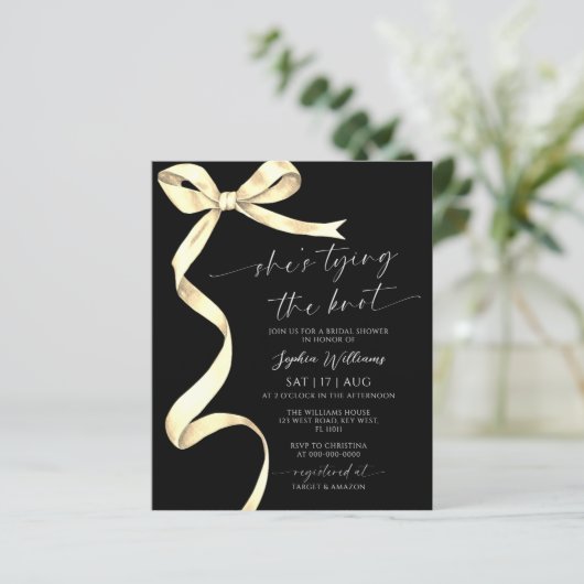 Budget Sie bindet das Brautparty des Knot-Gold-Bow (Stehend Vorderseite)