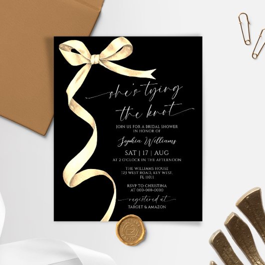 Budget Sie bindet das Brautparty des Knot-Gold-Bow