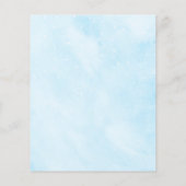 Budget Sie ist auf Cloud 9 Bridal Dusche Einladung Flyer (Hinten)