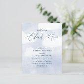 Budget Sie ist auf Cloud Nine Brautparty Einladung (Stehend Vorderseite)