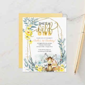 Budget Sie ist eine wilde Einladung zum ersten Geb