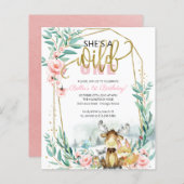 Budget Sie ist eine wilde Einladung zum ersten Geb (Vorne/Hinten)