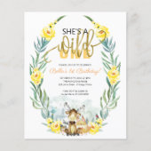 Budget Sie ist eine wilde Einladung zum ersten Geb (Vorderseite)