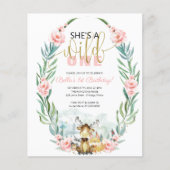 Budget Sie ist eine wilde Einladung zum ersten Geb (Vorderseite)