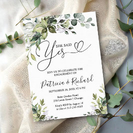 Budget Sie sagte Ja Engagement Party Ankündigung