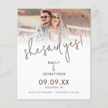 Budget Sie sagte ja Foto Overlay Save the Date