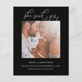 Budget Sie sagte Ja Script Foto Schwarze Verlobung