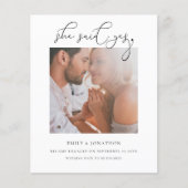 Budget Sie sagte Yes Script Foto Verlobung (Vorderseite)