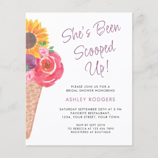 Budget Sie wurde Brautparty-Einladung aufgedeckt (Vorderseite)