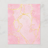 Budget Signature Script Rosa Marmorhochzeit Einlad (Rückseite)