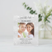 Budget silber Foto qr Hochzeit Speichern Sie das D (Stehend Vorderseite)