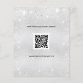 Budget silber Foto qr Hochzeit Speichern Sie das D (Rückseite)