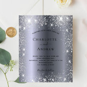 Budget silber Glitzer Metall Hochzeit