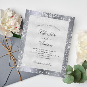 Budget silber Glitzer Staub elegante Drehschrift H