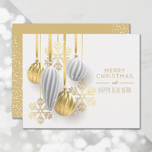 Budget Silber Gold Ornament Weihnachtsgrußkarten