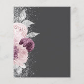 Budget Silber Mauve Blumen Grau 25. Jubiläum (Rückseite)
