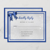 Budget silberne königsblaue elegante Bughochzeit R (Vorne/Hinten)