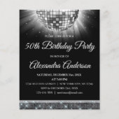 Budget Silver 50. Geburtstag Silver Disco Ball (Vorderseite)