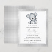 BUDGET Silver Bear Baby Dusche Einladung (Vorne/Hinten)