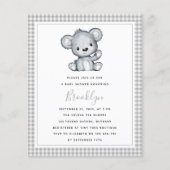 BUDGET Silver Bear Baby Dusche Einladung (Vorderseite)